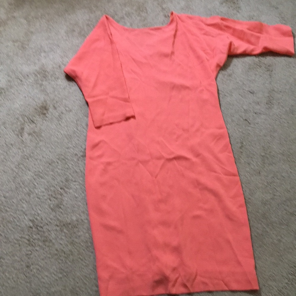 Diane Von Furstenberg peach silk dress